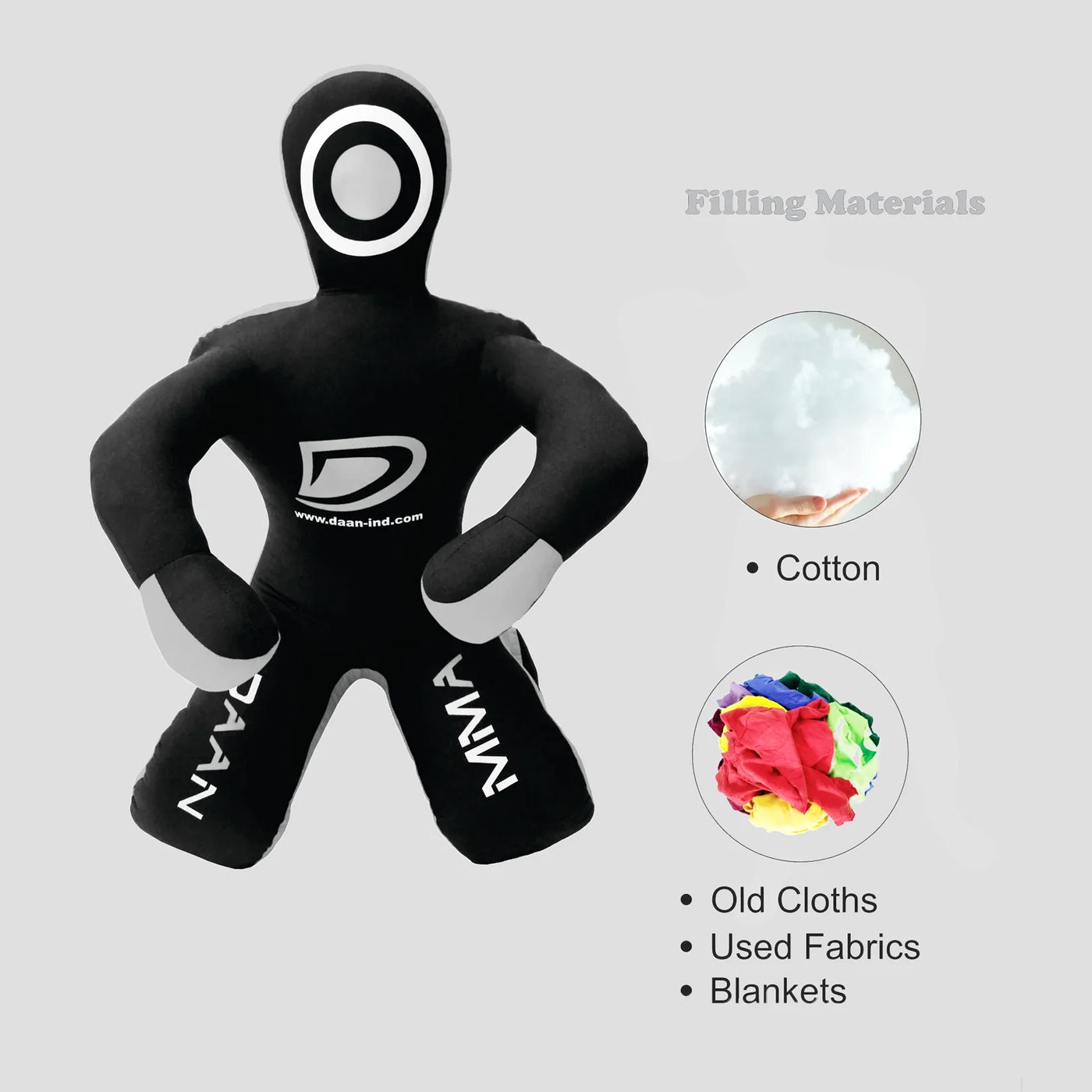 DAAN MMA Premium Flexi Grey Canvas Grappling Dummy