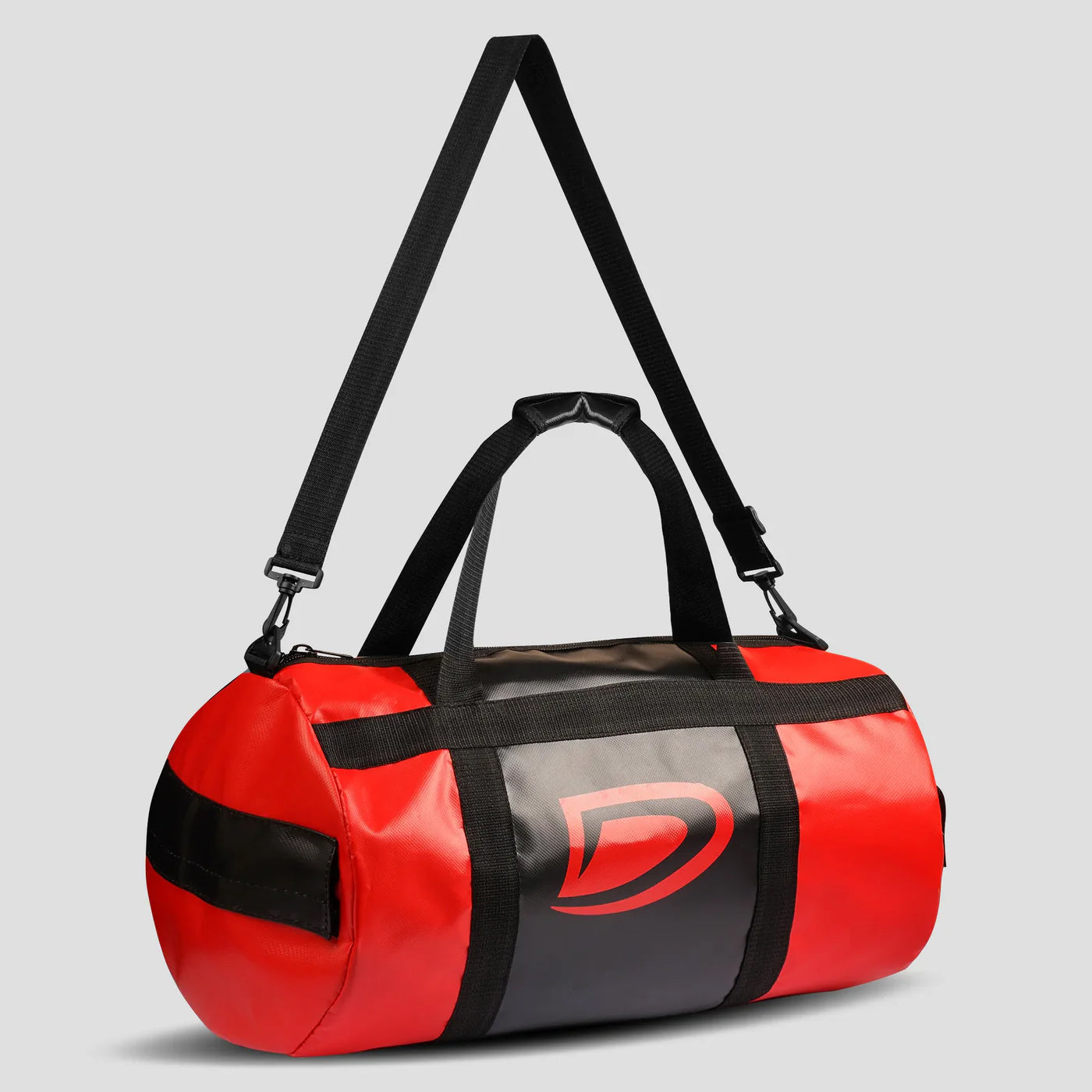 Vinyl Duffel Bag for Gym & Travel - Red