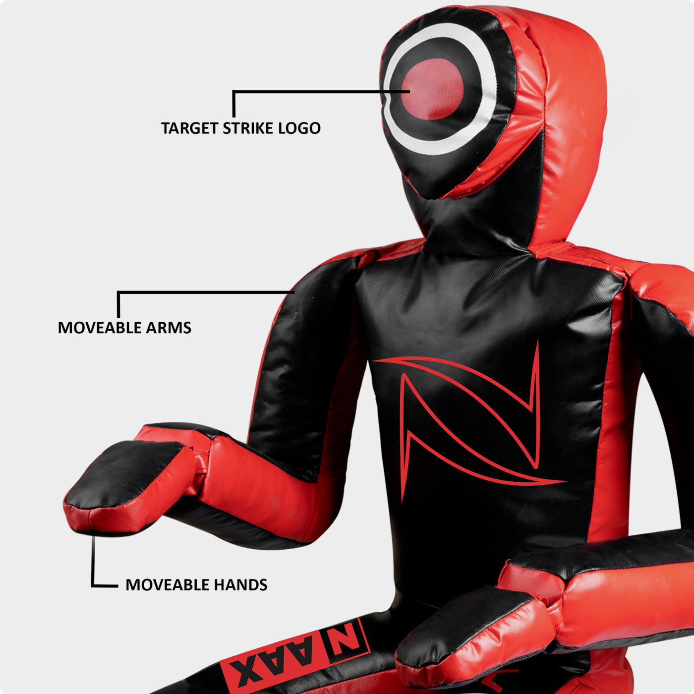 Spidy Pro Premium Red Vinyl BJJ Grappling Dummy