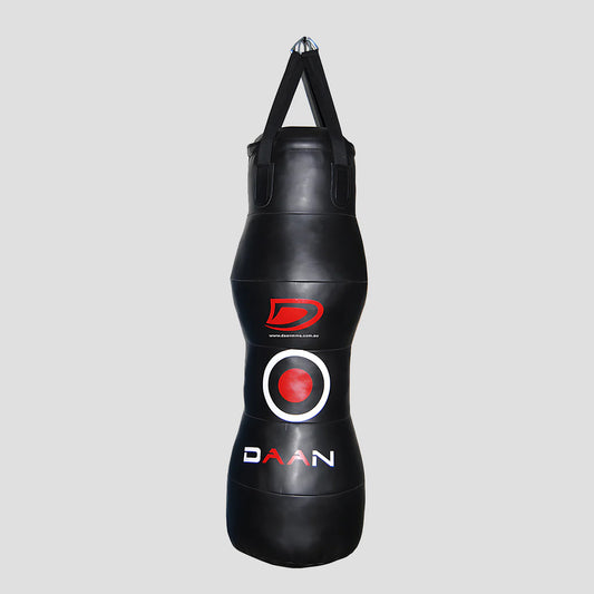 DAAN MMA Black Leather Floor to Ceiling Muay Thai Boxing Punching Bag