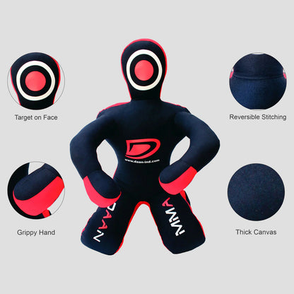 DAAN MMA Premium Flexi Red Canvas Grappling Dummy